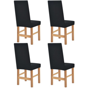 4db sztreccs szék védőhuzat fekete piké