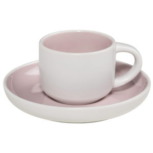 Tint rózsaszín-fehér kávéscsésze csészealjjal - Maxwell & Williams