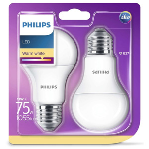 Philips Készlet 2x LED izzó Philips E27/11W/230V P2078