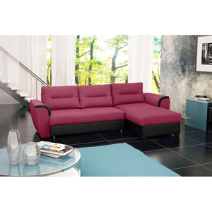 Sarok kanapé Thomas (rózsaszín + fekete) (J)