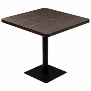 Sötét hamuszínű MDF/acél bisztró asztal 80 x 80 x 75 cm
