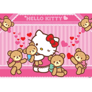 Kiárusítás - Gyerek poszter tapéta Hello Kitty és Medvék vlies 4 vlies 416 x 254 cm
