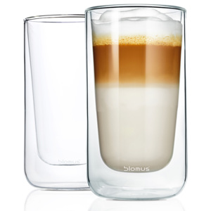Blomus NERO café latte hőálló üvegcsésze szett, 320 ml