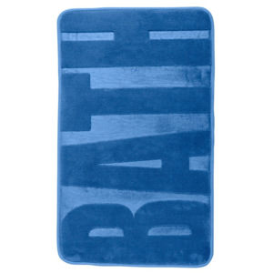 Kék memóriahabos fürdőszobai szőnyeg, 80 x 50 cm - Wenko