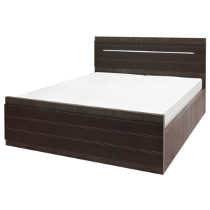 BUTCH ágy, 103x168x208 cm, cantenbury tölgy, fehér LED