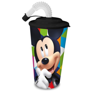 Disney Mickey szívószálas pohár fekete