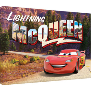 Vászonkép Verdák - Lightning Mcqueen Mountain Drive, (80 x 60 cm)