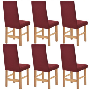 Sztreccs szék védőhuzat 6 db burgundi piké