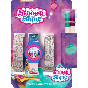 Shimmer és Shine digitális karóra + színezhető óraszíj szett