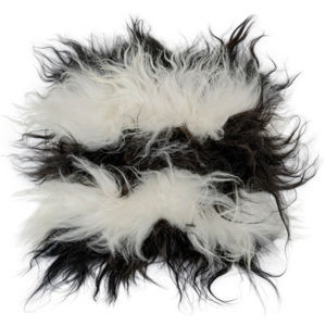Bobby fekete-fehér birkaszőr ülőpárna, 37 x 37 cm - Arctic Fur