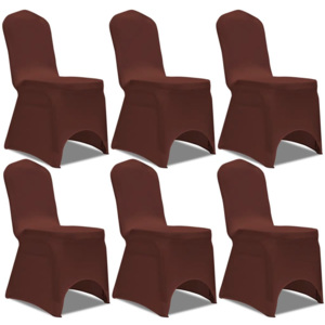 6 db nyújtható szék huzat barna