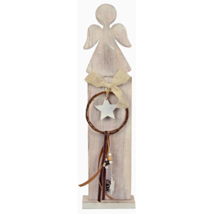 Angel fából készült dekoráció, magassága 62 cm - Ego Dekor