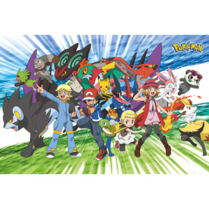 Pokemon - Traveling Party Plakát, (91,5 x 61 cm)