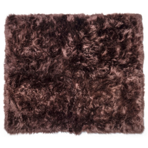 Zealand sötétbarna báránybőr szőnyeg, 130 x 150 cm - Royal Dream