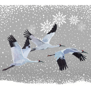 Snowfall Cranes 10 db-os papírszalvéta szett karácsonyi motívummal - PPD