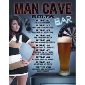 Fémplakát - Man Cave Bar