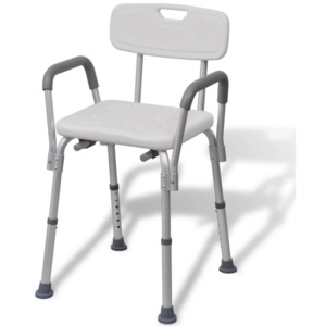 Alumínium tusoló szék fehér