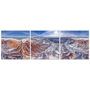 Snowy Mountains Modern kép, (120 x 40 cm)
