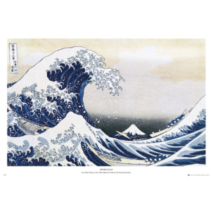 Katsushika Hokusai - a great wave of kanagawa Plakát, (91,5 x 61 cm)