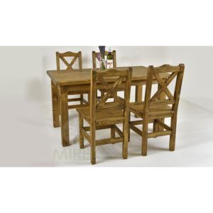 Ebédlőasztal és székek rusztikus stílusban - 8 darab / 180 x 90 cm