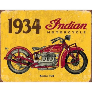 INDIAN MOTORCYCLES - 1939 fémplakát, (40 x 31,5 cm)
