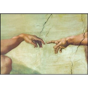 The Creation of Adam (Part) Festmény reprodukció, Michelangelo Buonarroti, (80 x 60 cm)