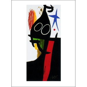 The Saracen With The Blue Star Festmény reprodukció, Joan Miró, (60 x 80 cm)