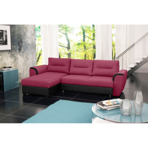 Sarok kanapé Thomas (rózsaszín + fekete) (B)