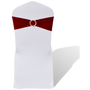25 db nyújtható dekoratív szék pánt gyémántos csattal bordó piros