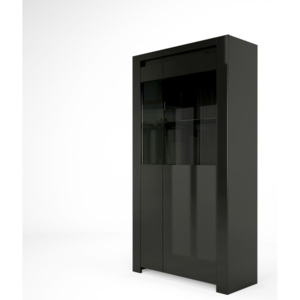 Orlando fekete üvegajtós szekrény, 92 x 168 cm - Artemob