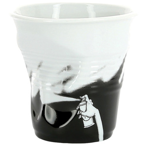 REVOL Froissés "Monochrome noir" espresso pohár, 8 cl