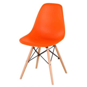 Modern szék, narancssárga + bükk, Cinkla New