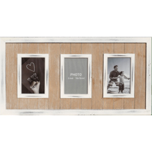 Postershop 3 ablakos képkeret, Fehér, 10x15 cm