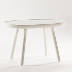 Naïve Medium fehér tömörfa asztalka - EMKO