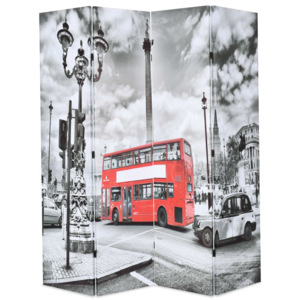 Fekete/fehér paraván 160 x 180 cm londoni busz