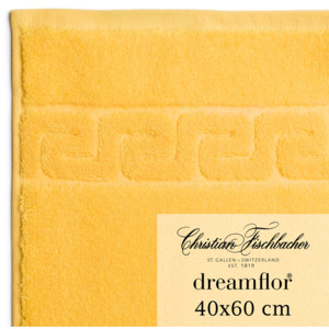 Christian Fischbacher Dreamflor® nagyméretű vendégtörölköző, 40 x 60 cm, sárga, Fischbacher