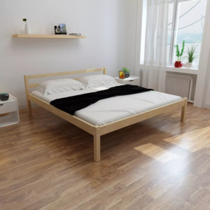 Tömör fenyőfa ágy matraccal 180 x 200 cm