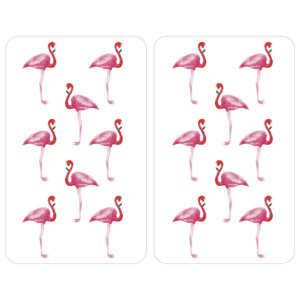 Flamingo tűzhelyvédő üveglap, 2 darab - Wenko