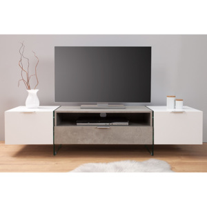 TV asztal ONOX 160 cm - fehér, szürke