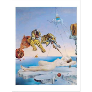 Dream Caused by the Flight of a Bee Around a Pomegranate a Second Before Awakening, 1944 Festmény reprodukció, Salvador Dalí, (24 x 30 cm)