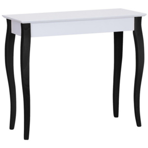Lilo fehér kisasztal fekete lábakkal, 85 cm széles - Ragaba
