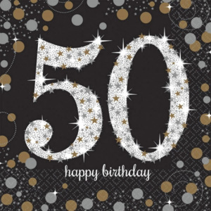Happy Birthday 50 szalvéta 16 db-os