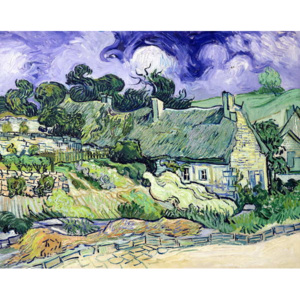 Thatched cottages at Cordeville, Auvers-sur-Oise, 1890 Festmény reprodukció, Vincent van Gogh