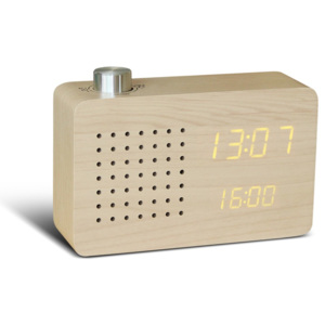 Click Clock világos ébresztőóra sárga LED kijelzővel és rádióval - Gingko