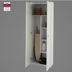 Praktikus kombinált szekrény, fehér, NATALI TYP 6