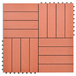 WPC Csempe 30x30cm 11pcs 1m2 Barna