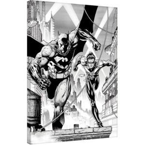 Vászonkép DC Comics - Batman & Nightwing, (60 x 80 cm)