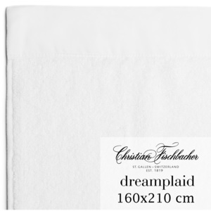 Christian Fischbacher Dreamplaid fürdőtörölköző, extra nagyméretű, 160 x 210, fehér, Fischbacher