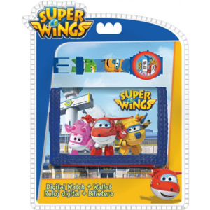 Super Wings digitális karóra+pénztárca