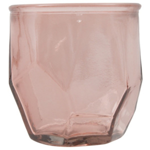 Stone rózsaszín újrahasznosított üveg gyertyatartó, ⌀ 9 cm - Mauro Ferretti